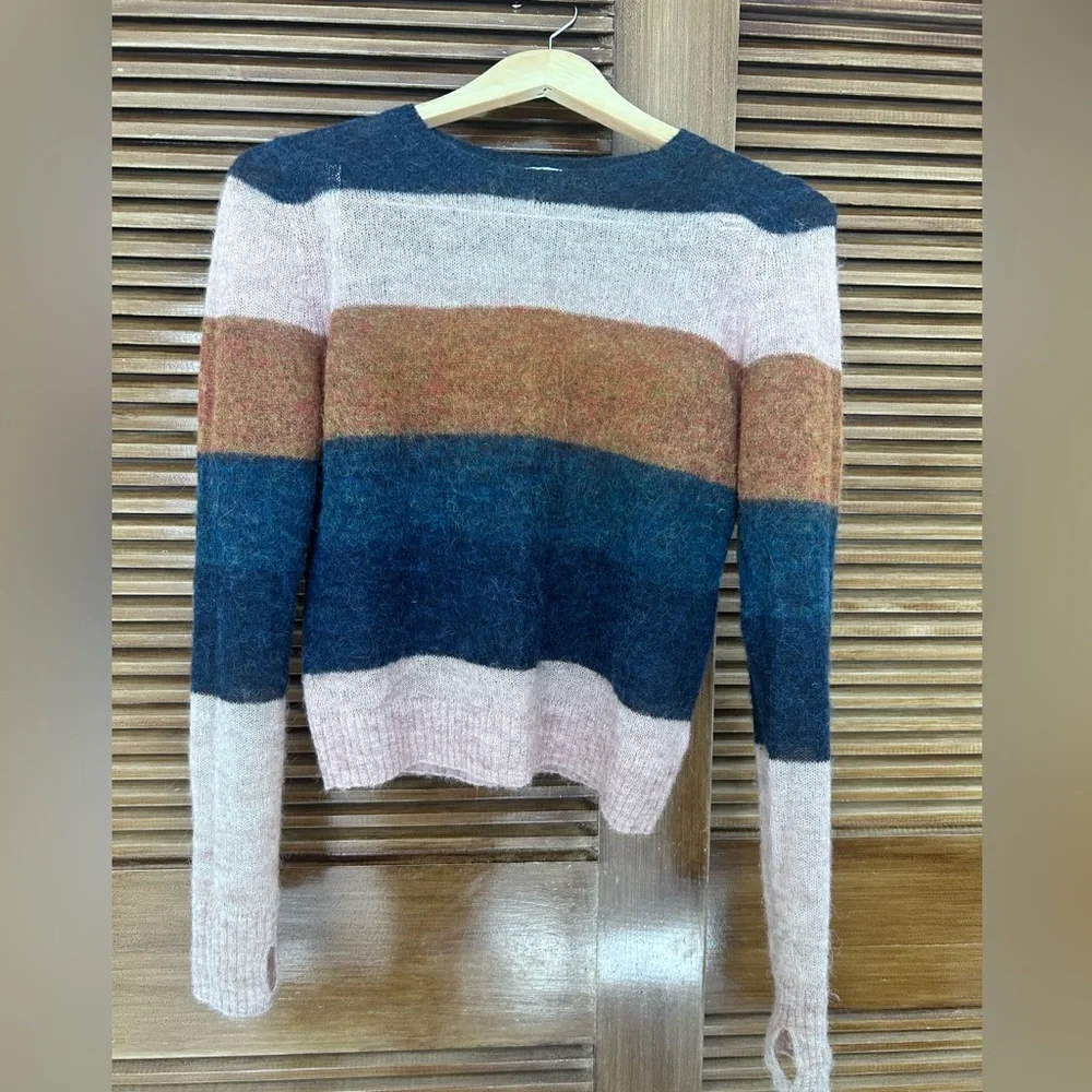 Pam & Gela alpaca blend striped sweater